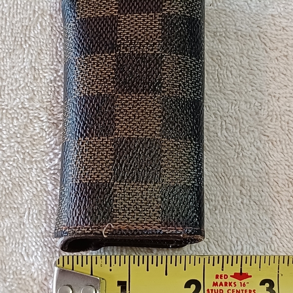 Louis Vuitton Key Holder with all 4 Hooks GUC Brown Damier Pattern Gold Snap - Picture 2 of 8